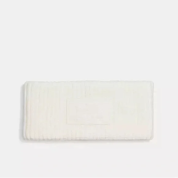 BRAND NEW CREAM COACH KNIT HEADBAND RUBBER PATCH - Picture 2 of 6